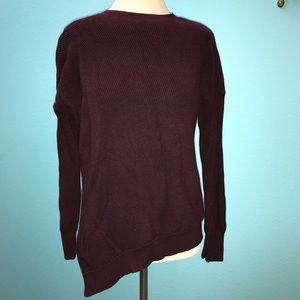 Plum Colored Athleta Asymmetric Hem Knit